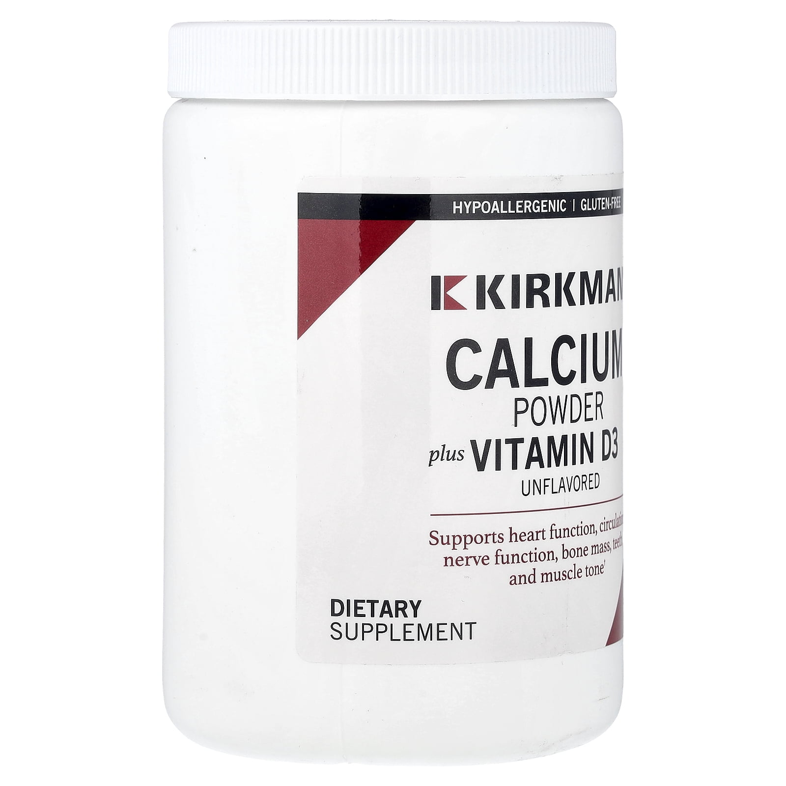 Kirkman Labs Calcium Powder Plus Vitamin D-3, Unflavored, 16 oz (454 g)