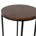 thumbnail image 5 of Flash Furniture Hampstead Contemporary End Table, Walnut/Matte Black, 5 of 11