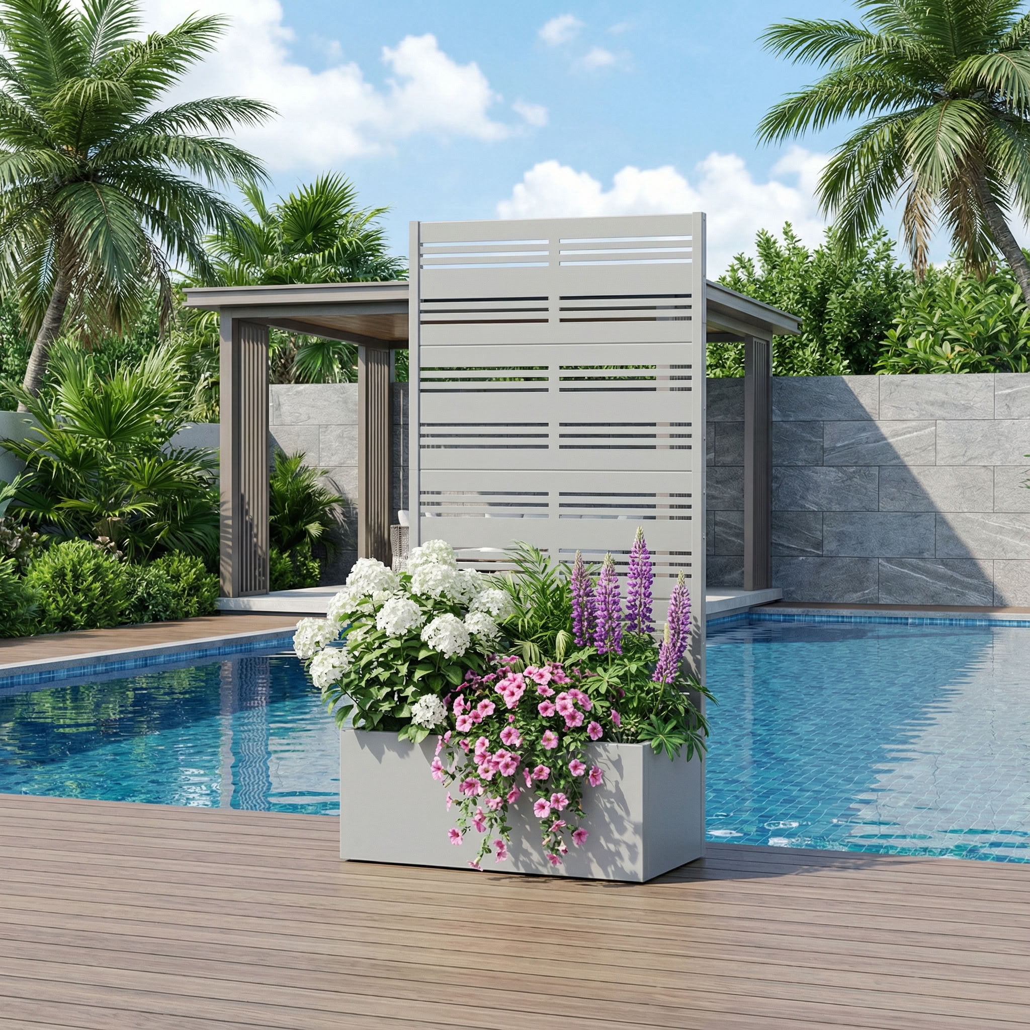 MAYEERTY 59*30in Outdoor Metal Planter Box, Space Saving Balcony Planter, Small Garden Planter Box for Patio, Garden, Yard