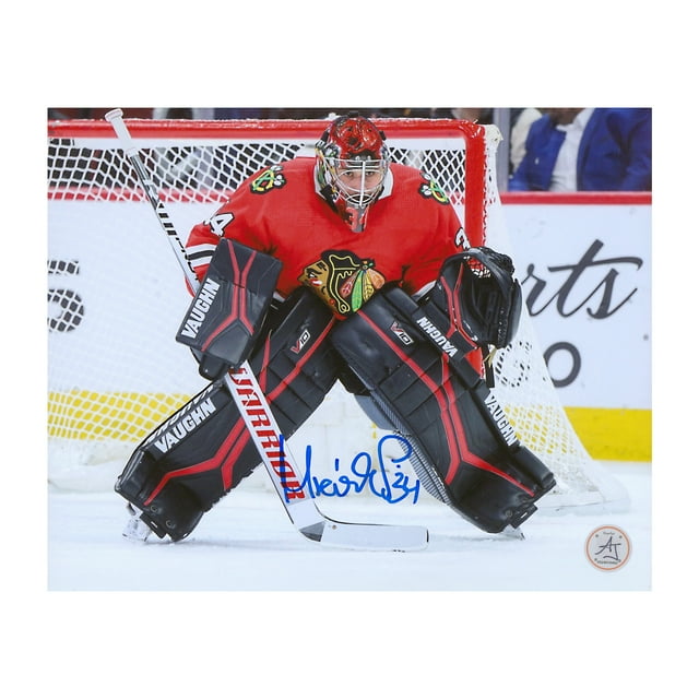 Petr Mrazek Autographed Chicago Blackhawks Goalie 8x10 Photo