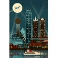thumbnail image 1 of Dallas, Texas, Retro Skyline (no text) (12x18 Wall Art Poster, Room Decor), 1 of 3