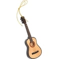thumbnail image 2 of Miniature Guitar Model, Lifelike Wooden Guitar Model Guitar Ornament with Lanyard for Christmas Tree Living Room Study, Musical Instrument Miniature Decoration, 2 of 8