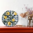 thumbnail image 2 of Yayeee 10" Wall Clock Battery Operated Quartz Round Silent Non-Ticking Home Decor, Retro Beige Lemon, 2 of 6