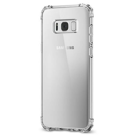 Spigen Crystal Shell S8 Case with Clear Back Panel and Reinforced Corners on TPU Bumper for Samsung S8 (2017) - Crystal Clear