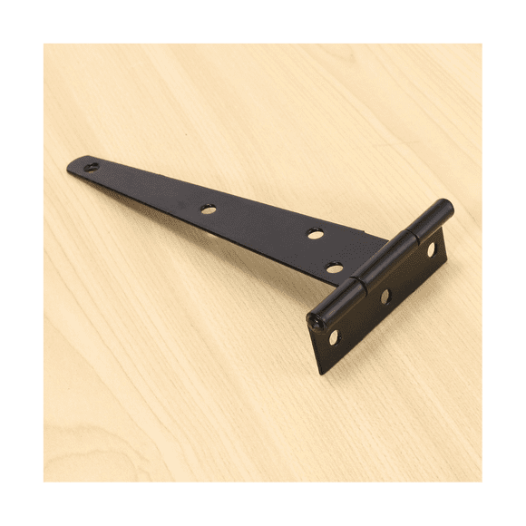 12 PCS 6 Inch Heavy Duty Door Hinges T-Strap Tee Shed Hinge Gate Hinges for Wooden Gates Hinges (Black),12 x T-strap hinges,Black