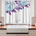 thumbnail image 2 of Ambesonne Floral Kitchen Curtains, Vintage Flower Petals, 55"x39", Pale Blue Purple, 2 of 3