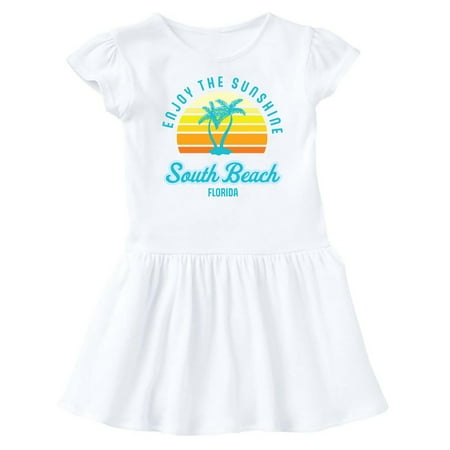 

Inktastic Summer Enjoy the Sunshine South Beach Florida in Blue Gift Baby Girl Dress