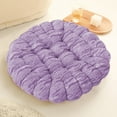 thumbnail image 4 of Hgallory Flock Thick Round Seat Cushion for Home Office, Household Chair Cushions Breathable Chair Floor Pads for Kitchen Patio, Modern Home Decor Solid Color Floor Pillow, 16"x16", 1PC, Purple, 4 of 8