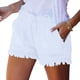thumbnail image 3 of Pantalones Cortos Vaqueros Elásticos de Cintura Media para Mujer, de Verano, Informales, con Bolsillos. M, 3 of 7
