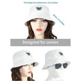 thumbnail image 3 of DLAPL Embroidered Bucket Hat for Women Men Fashion Summer Beach Fisherman Cap, Butterfly Pure White, 3 of 5