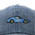 thumbnail image 2 of Dalix Muscle Car Embroidered Cap Cotton Baseball Summer Cool Dad Hat Mens in Washed Navy Blue, 2 of 5