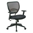 thumbnail image 1 of SPACE Seating AirGrid Latte Back and Black Padded Mesh Seat, 2-to-1 Synchro Tilt Control, Adjustable Arms and Tilt Tension with Nylon Base Managers Chair, 1 of 1