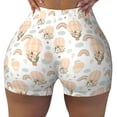 thumbnail image 2 of Picia Air Balloon and Flower Printed Workout Shorts for Women Seamless Scrunch Butt Lifting High Waisted Yoga Gym Booty Running Moisture-wicking Short Pants-Large, 2 of 9