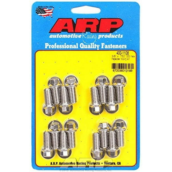 ARP INC. 400-1108 3/8 X .750 SS HEX HEADER BOLT KIT