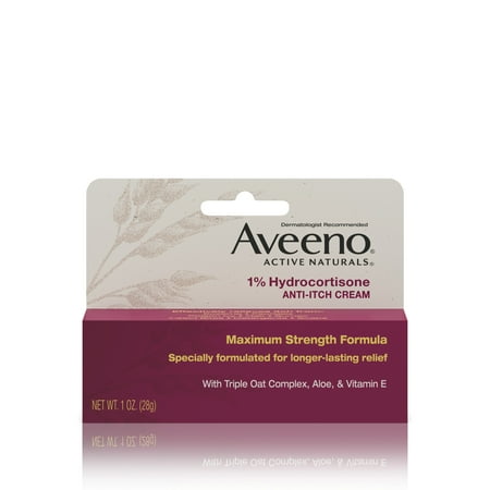 Aveeno 1% Hydrocortisone Anti-Itch Relief Cream, 1 Oz