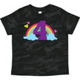 thumbnail image 3 of Inktastic 4th Birthday Rainbow Girls Toddler T-Shirt, 3 of 5