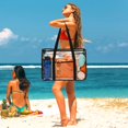 thumbnail image 2 of Bolsa de playa transparente Fammart para mujer impermeable con cremallera, 2 of 8