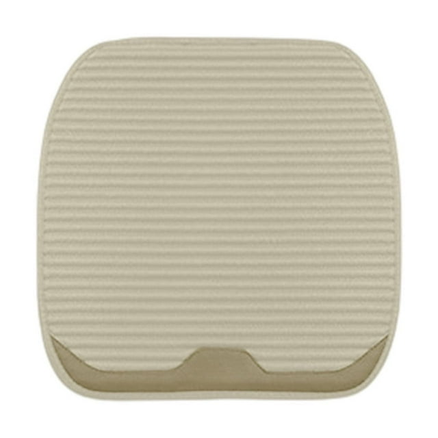 Coussin de Siège Auto Beige Universel à Demi-Couverture avec Conception Ventilée et Soutien Confortable