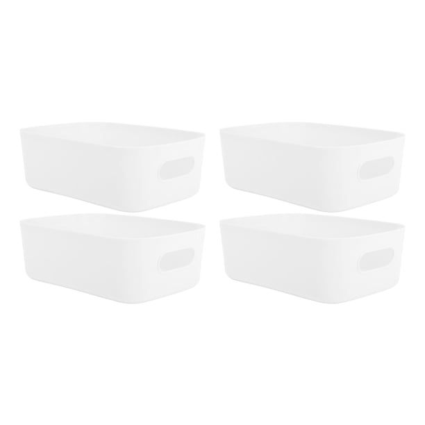 CAJA Organización de Cesta de Almacenamiento mini apilable de 10 piezas con mangos versáLes, contenedores de almacenamiento de pláshico, bordes redondos,