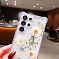 thumbnail image 5 of Compatible with Samsung Galaxy S26 Ultra Case Cute Pressed Dried Real Flowers Design Women Girly Shockproof Glitter Floral Clear Phone Cover for Galaxy S26 Ultra (White Flower), 5 of 5