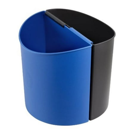 - Safco Products 9927BB Desk-Side Waste Recycling Receptacle 3-Gallon Black/Blue
