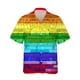 thumbnail image 4 of Camisetas con estampado 3D de arcoíris LGBT para hombres y mujeres, camisetas de manga corta con personalidad, camisetas casuales de verano con botones para hombres, 4 of 5