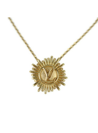 Authenticated Used Louis Vuitton LOUIS VUITTON Collier Necklace M00365  Metal Gold 47.5cm Monogram Flower LV Circle 