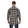 thumbnail image 4 of Men's Long Sleeve Plaid Shirt Button Down Regular Fit Shirts for Spring Fall 2XL-5XL,Red/Black, 4 of 9