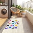 thumbnail image 4 of Yayeee Doormat for Indoor Entrance 32" x 20" Non Slippery Floor Rug, Yellow Retro Shapes, 4 of 8