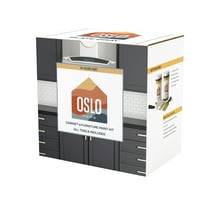 Oslo Home All-In-One 7 Piece Paint Makeover Kit, Slate Gray, 64oz, ‎Satin, for Cabinets and Furniture