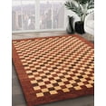 thumbnail image 3 of Ahgly Company Machine Washable Indoor Square Abstract Orange Area Rugs, 4' Square, 3 of 7