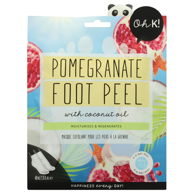 Mascarilla exfoliante para pies Oh K! Granada, unisex, 1 par