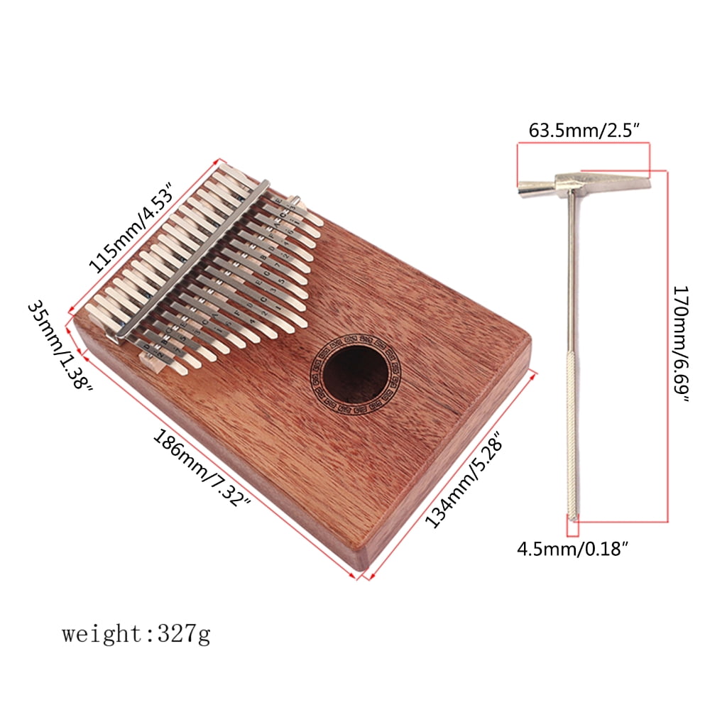17 Keys Mini Thumb Piano Portable Wood Finger Piano Easy to Learn Mini Kalimba