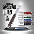 thumbnail image 2 of SyPen Stylus Pen for Touchscreen Devices, Tablets, iPads, iPhones, Multi-Function Capacitive Pen With LED Flashlight, Ballpoint Ink Pen, 3-In-1 Metal Pen, Multi,6PK, 2 of 8