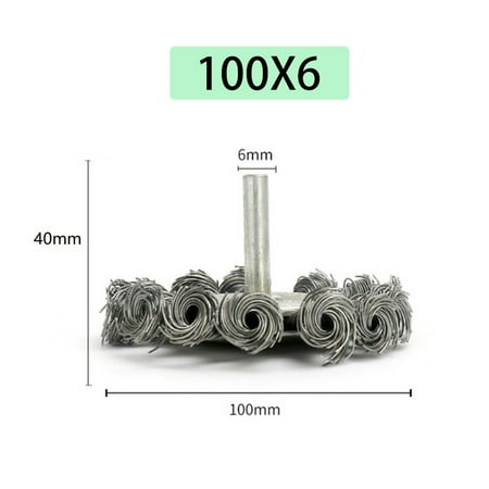 

BAMILL 1PCS Rust Removal Polishing Tools Stainless Steel Wire Wheel Brushes 6mm shank