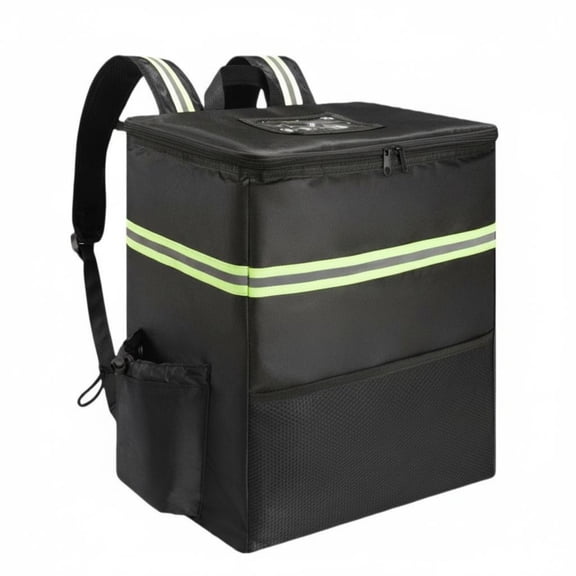 Abbraccia Delivery Food Backpack Insulated Cooler Bag Supportive Structure Polyester Layers for Stability Ideal for Couriers Market Stalls Commuters