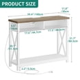 thumbnail image 7 of Dextrus Farmhouse Console Table, 40" Entryway Tables Narrow Sofa Table with Storage Shelf for Living Room, Hallway, Grey Wash, 7 of 7