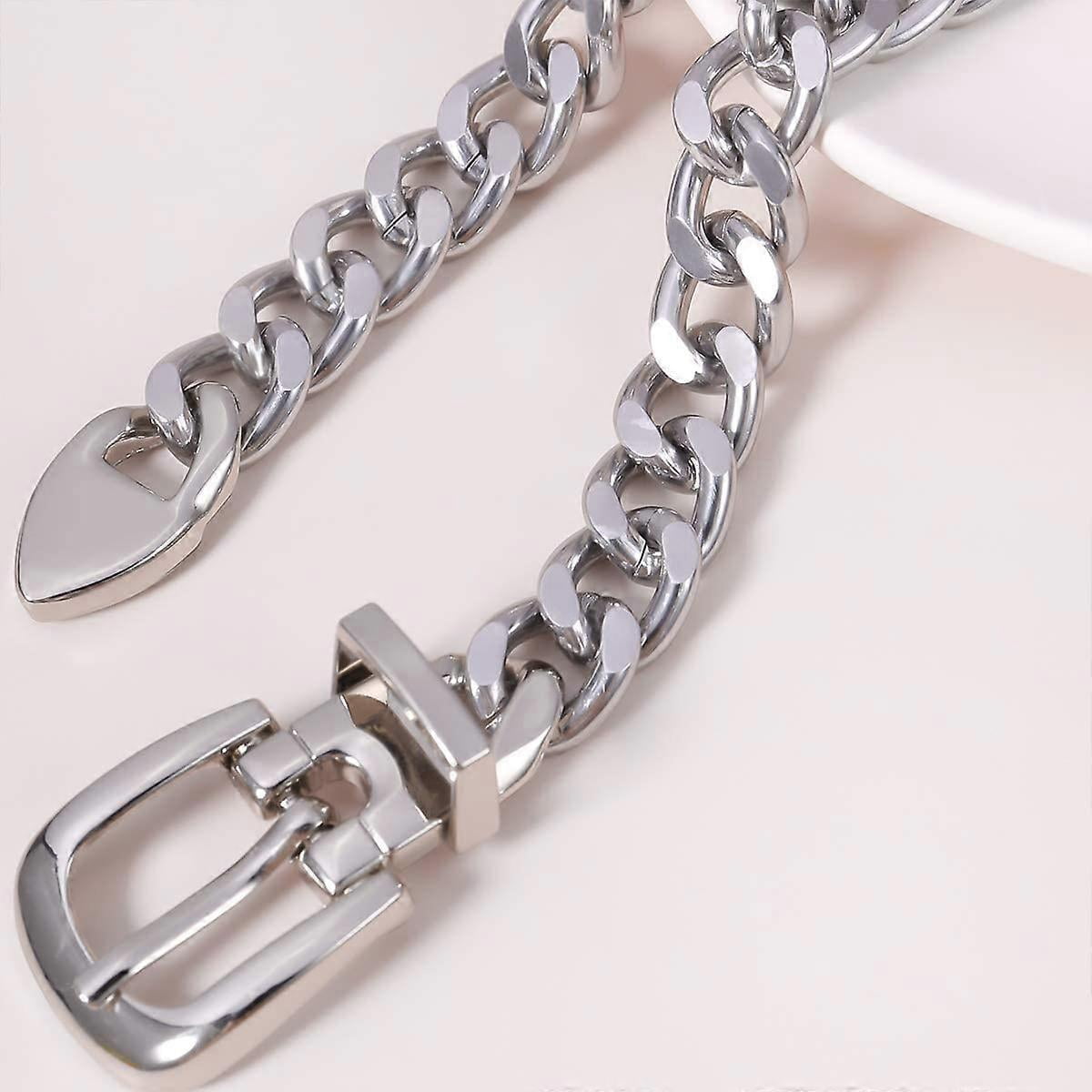 Ceinture à Chaîne Métal Rose Grande Taille Pour Femmes - Longueur Ajustable 150-176 Cm, Style Tendance Pour Robes, Jeans, Fêtes - 7