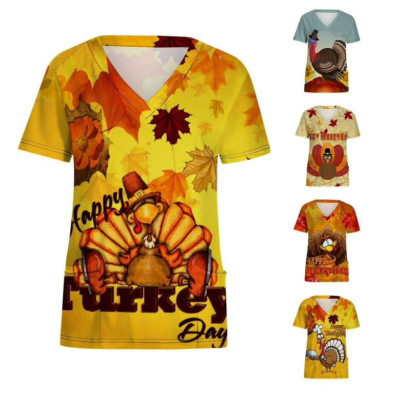 Cheap thanksgiving 2025 scrub tops