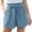 Blue, variant on APEXFWDT Women Summer Shorts High Waisted Comfy Casual Dressy Shorts for Women Paper Bag Waist Short Pants with Pockets