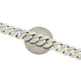 thumbnail image 4 of Yellow Gold Plated Two Tone Moissanite 10mm 2 Row Miami Cuban 22" Chain 13 CT, 4 of 5