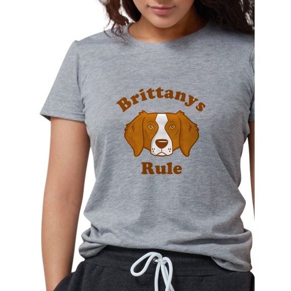 CafePress - Brittanys Rule Women's Deluxe T Shirt - Womens Tri-blend T-Shirt