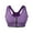 Purple, variant on Women Zipper Sport Bras Seamless High Impact Support Activewear Bra For Gym Yoga Workout (L, Purple)