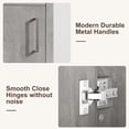 thumbnail image 4 of Funcionalidad moderna para baños pequeños – Mueble de baño 16" con lavabo de resina – Armario independiente con puertas de cierre suave – Almacenamiento moderno de madera, 4 of 8