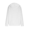 thumbnail image 4 of GuangCheng Mens Henley Hoodies,Solid Color,Casual,Pullover,Sweatshirts with Front Pocket and Drawstring Hooded,White,S, 4 of 6