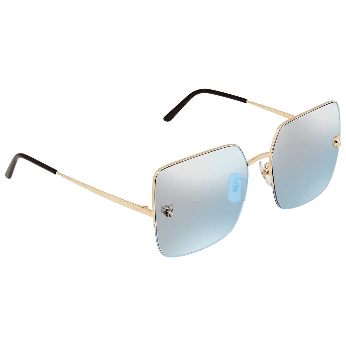 Cartier Light Blue Square Ladies Sunglasses Ct0121sa 002 