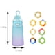 thumbnail image 3 of Botella Sueño Summer Cup de 600 ml, juego de botella de agua actualizada con pajita para beber de 7 cápsulas, botella de agua para exteriores, 3 of 9