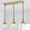 Brass, variant on Better Homes & Gardens 25" Architectural 3-Light Island Pendant Light, Gold Finish Clear Glass Shades
