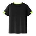 thumbnail image 3 of Alvivi Kids Boys Short Sleeve Rash Guard Swim Shirts Swimming Top Active Gym Tees UPF 50+ Black 11-12, 3 of 4