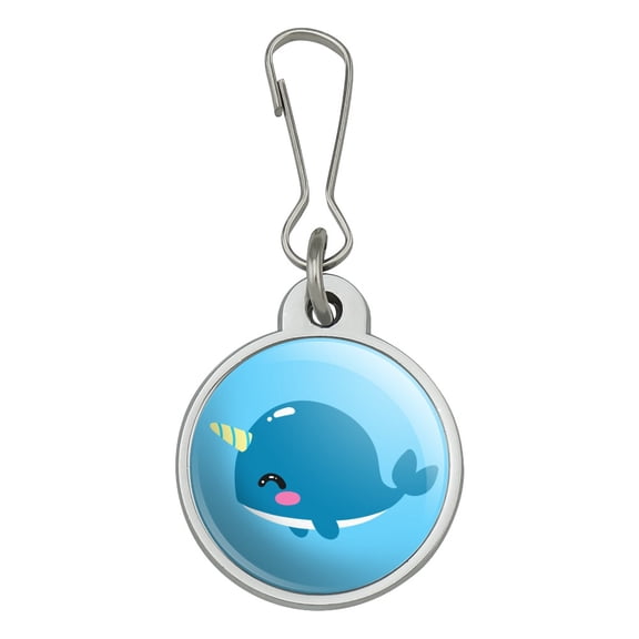 Cute Kawaii Baby Narwhal Jacket Handbag Purse Luggage Backpack Zipper Pull Charm